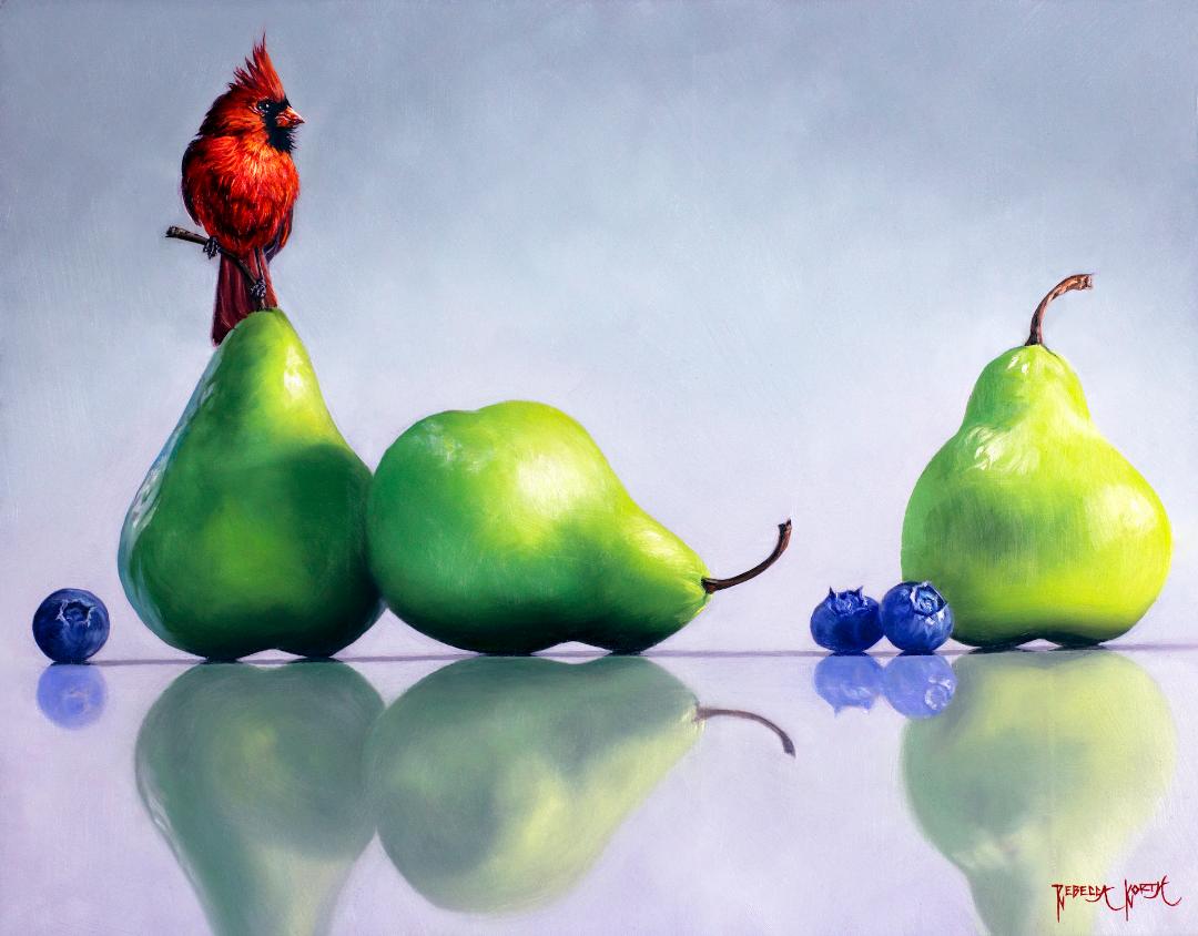 Cardinal, Pears & Berries