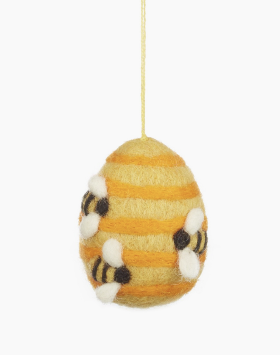 Busy Beehive - Handmade Felt Ornament