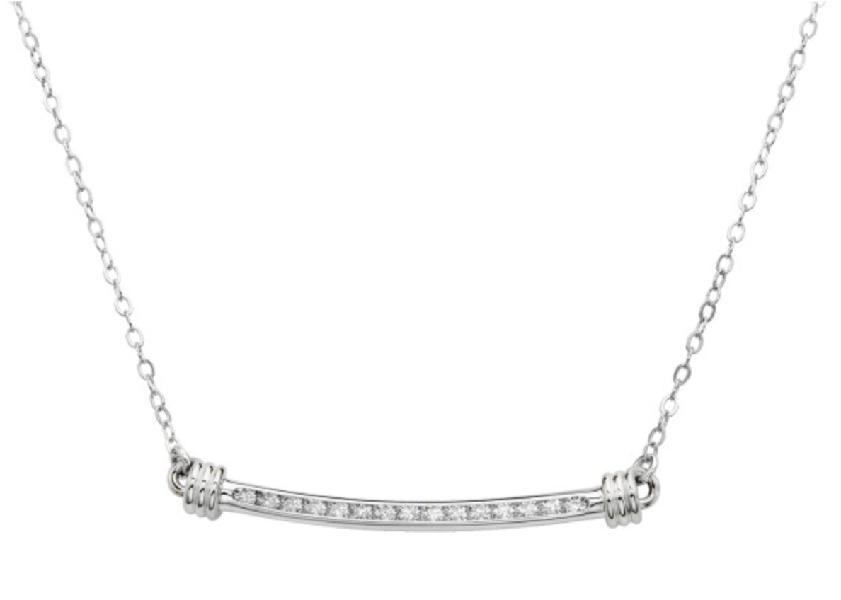 Image of Diamond and Sterling Signature Necklace, 18