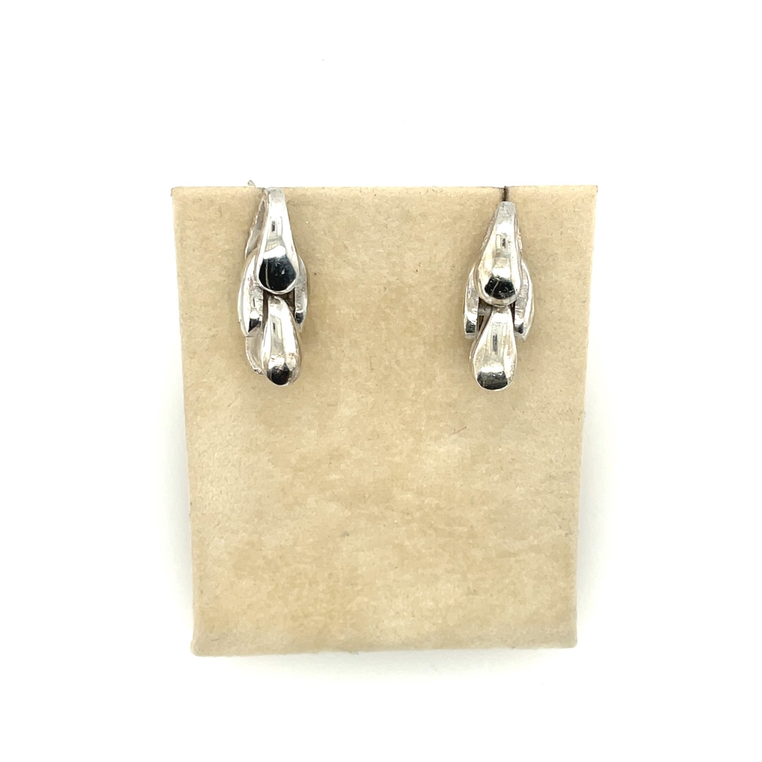 Jumbo Sterling Link Earrings with Silver Posts