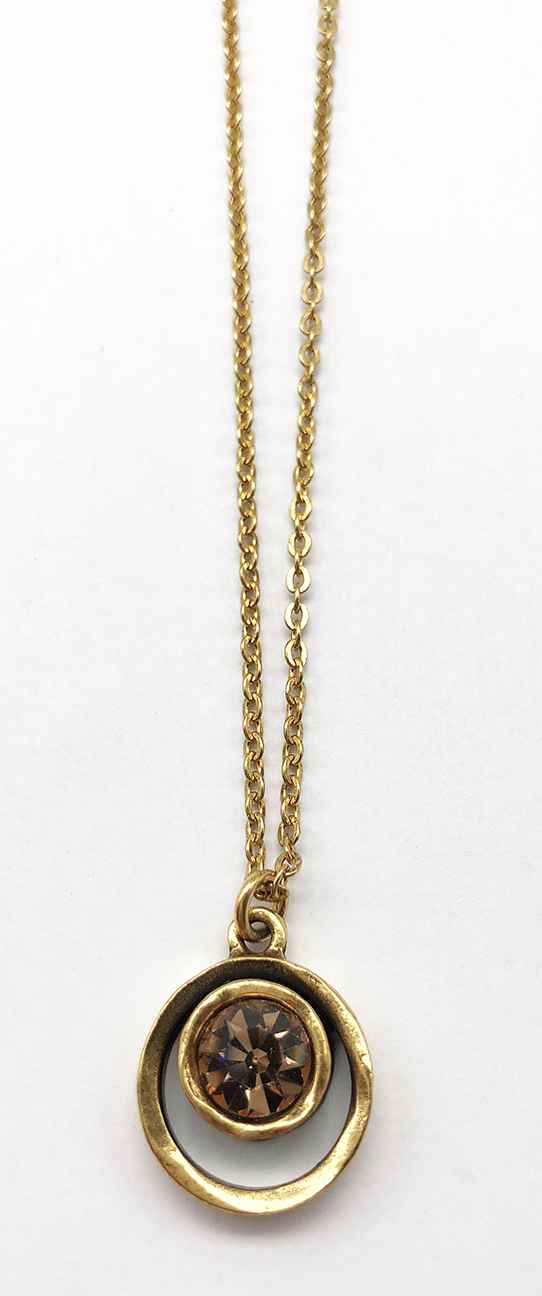 Image 1 for Skeeball Necklace in Gold, Light Colorado Skeeball Necklace in Gold, Light Colorado