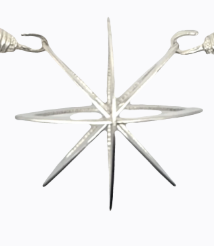 Image 1 for Large Sterling Silver Atom Centerpiece