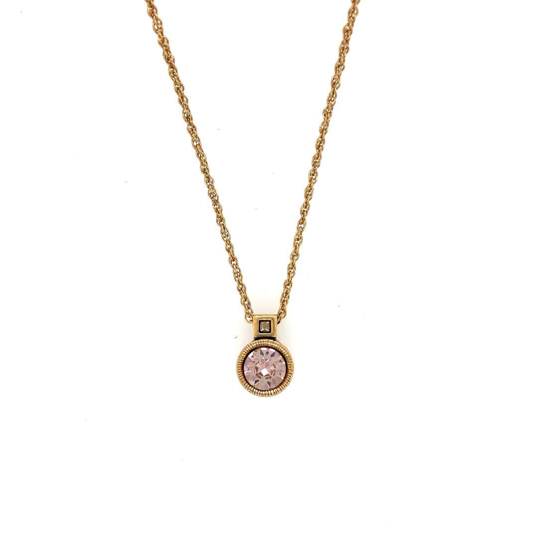 In the Spotlight Necklace in Gold, Champagne
