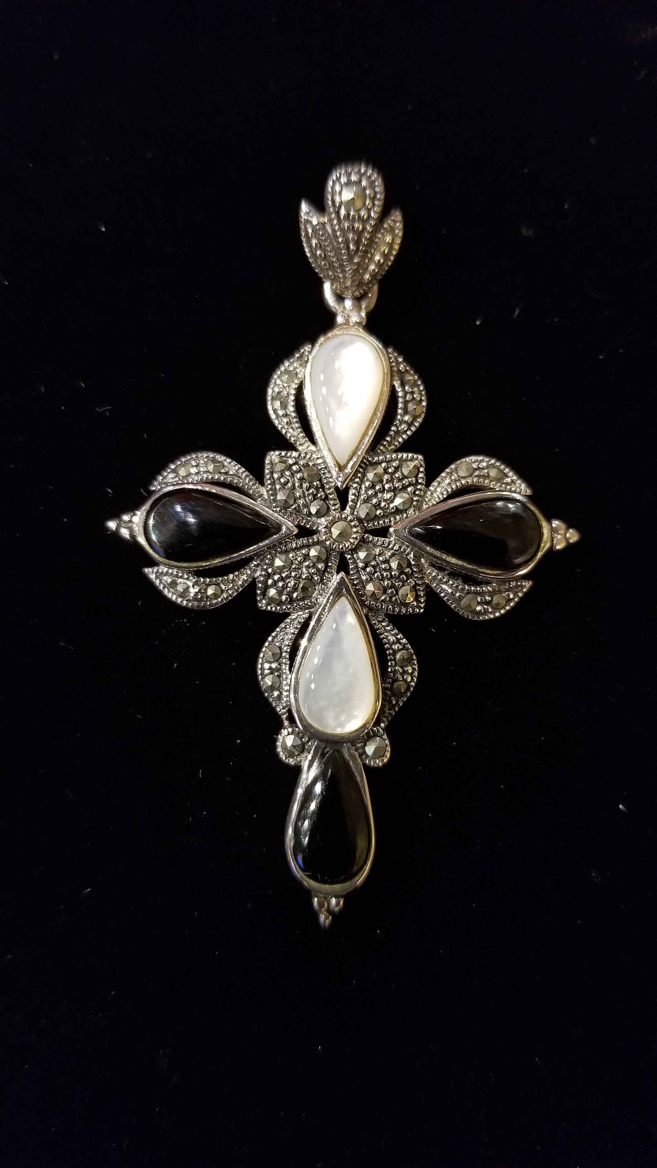 Pendant - Cross w/Moo... by  Gallery Pieces - Masterpiece Online
