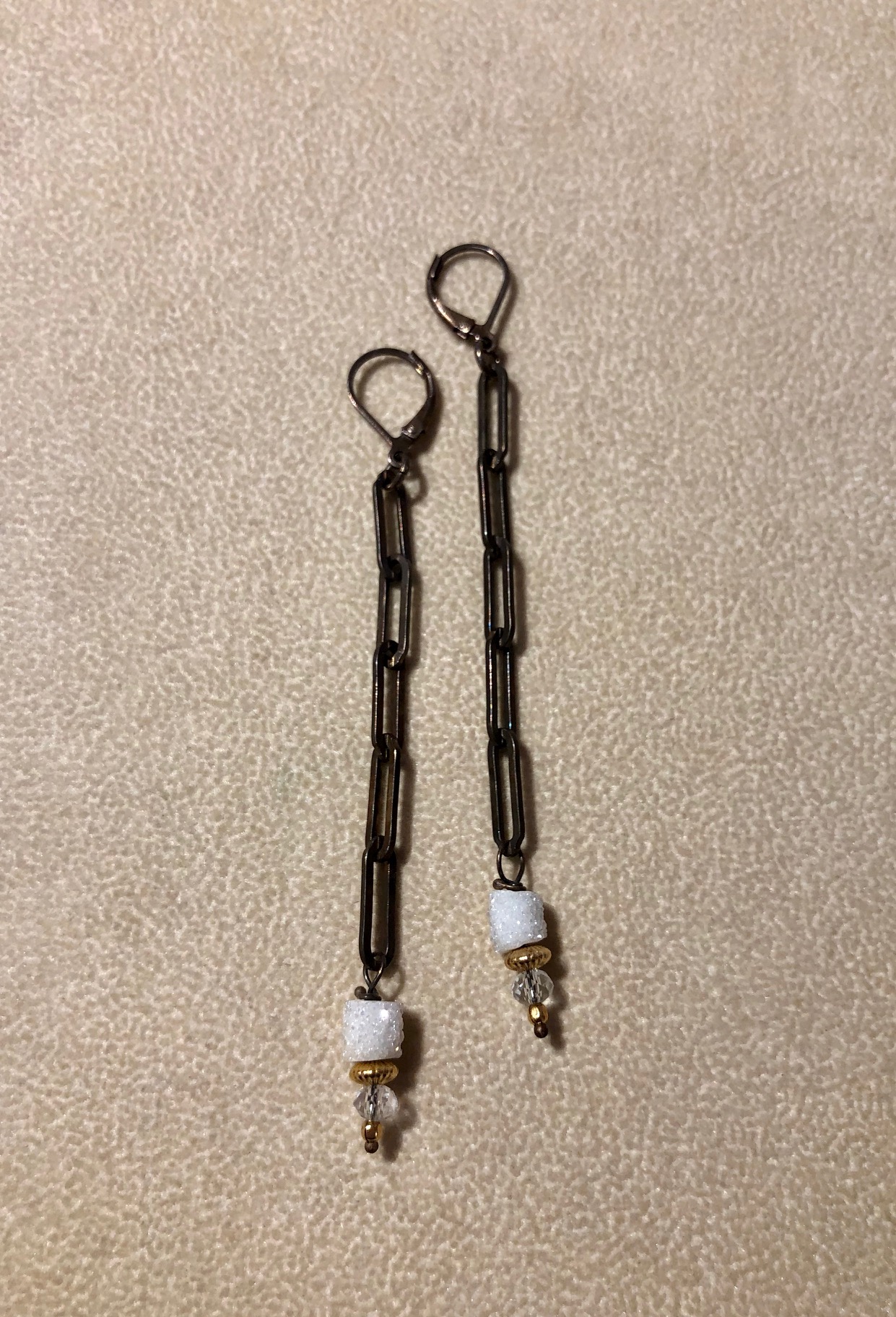 Image 1 for Sterling and Stalagtite Druzy Earrings Sterling and Stalagtite Druzy Earrings