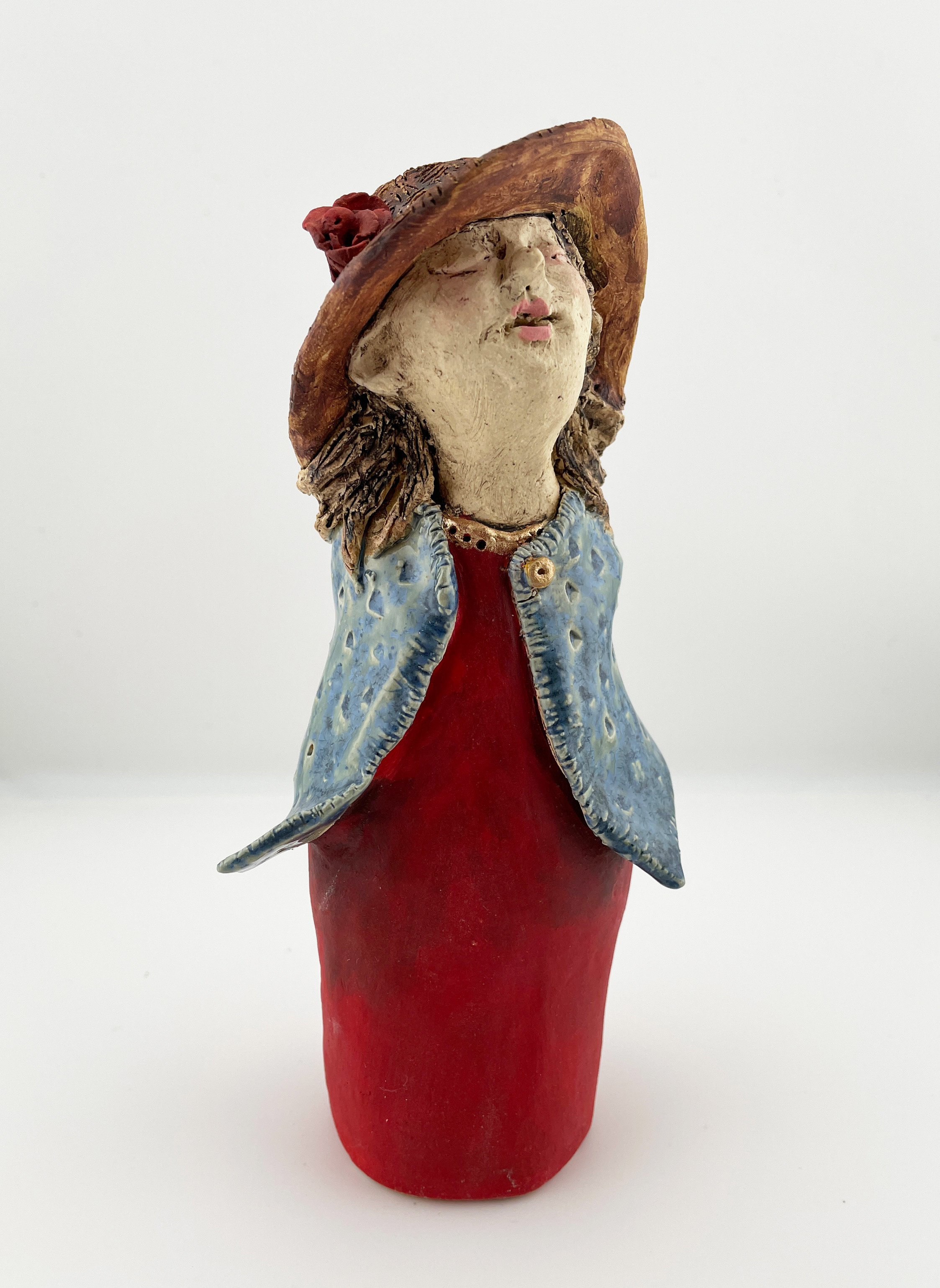 Image of Straw Hat with Flower by Cathy Engberg