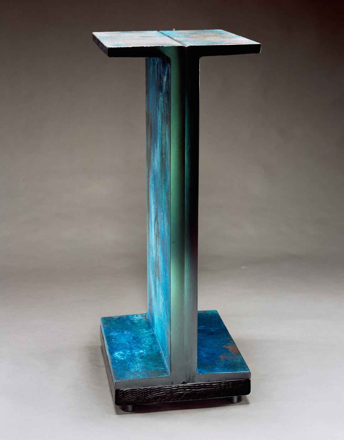 Copper IBeam Pedestal by John Lewis Montague Gallery