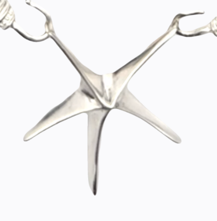 Image of Delicate Misinformed Starfish, Sterling Silver Centerpiece by Marcia McDonough