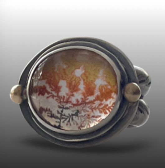 Image of Dendritic Agate Ring, Size 7 by Pam Sable