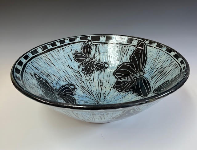 Image of Blue Butterfly Bowl by Nancy Briggs