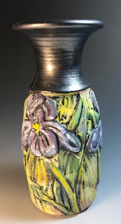 Image 1 for Iris Vase with Black II Iris Vase with Black II