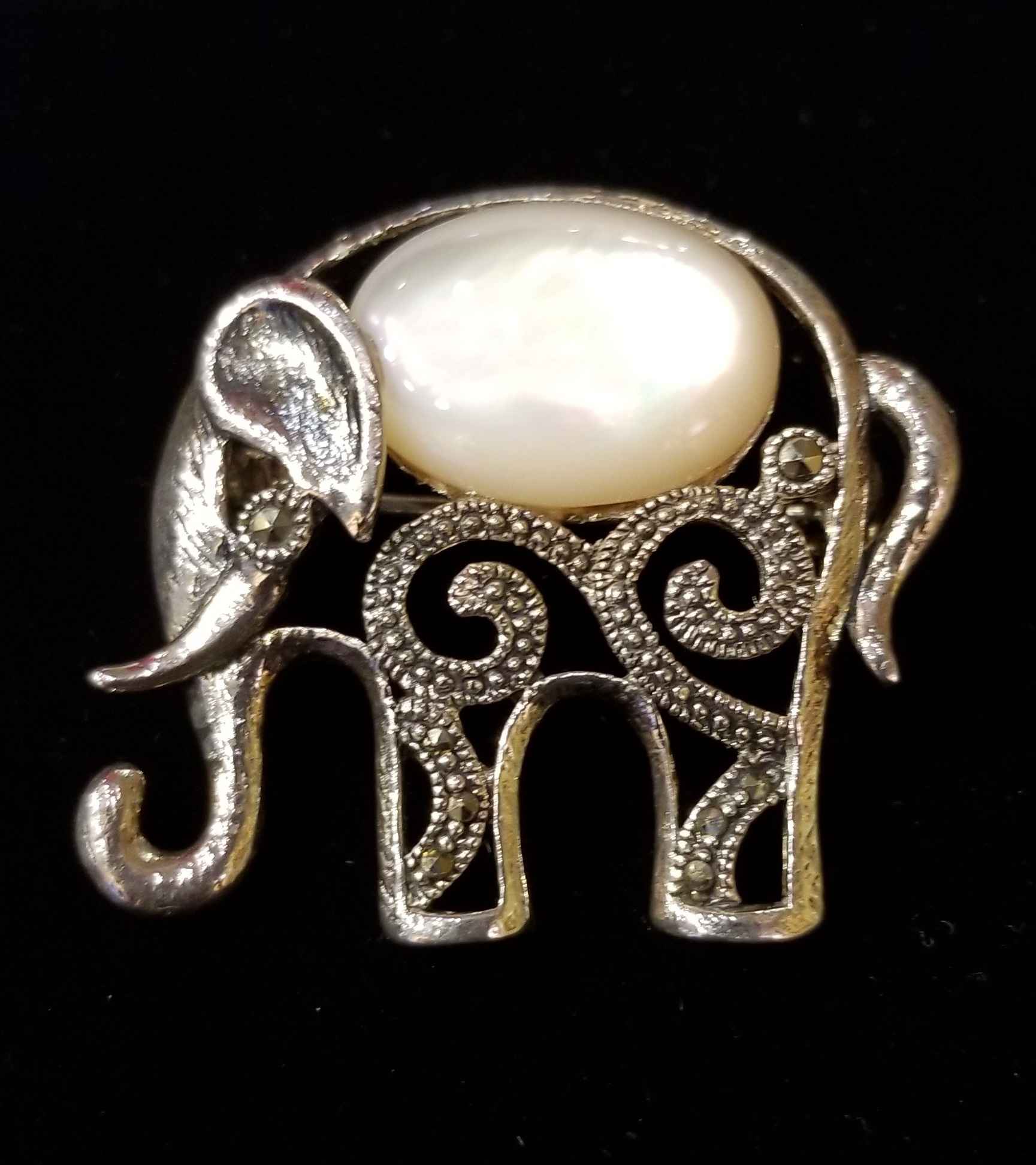 Pin - Elephant w/Moon... by  Gallery Pieces - Masterpiece Online