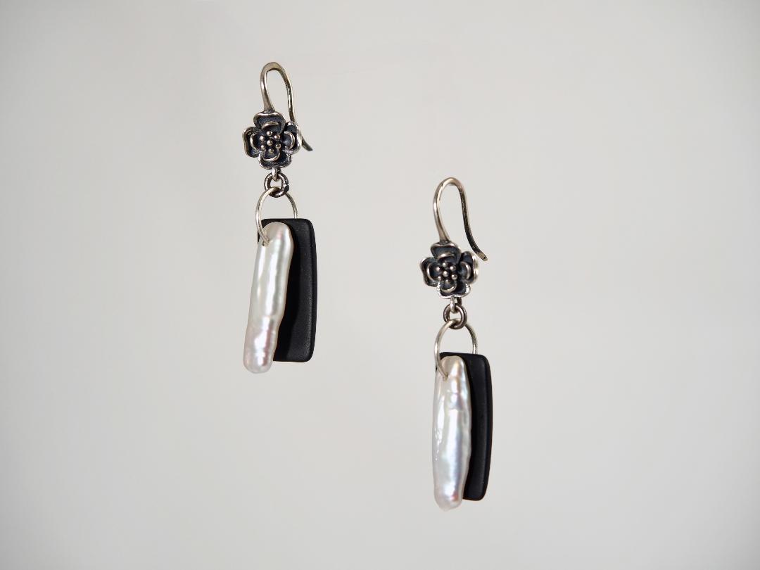 Image of Black & White Earrings by Barbara Rand