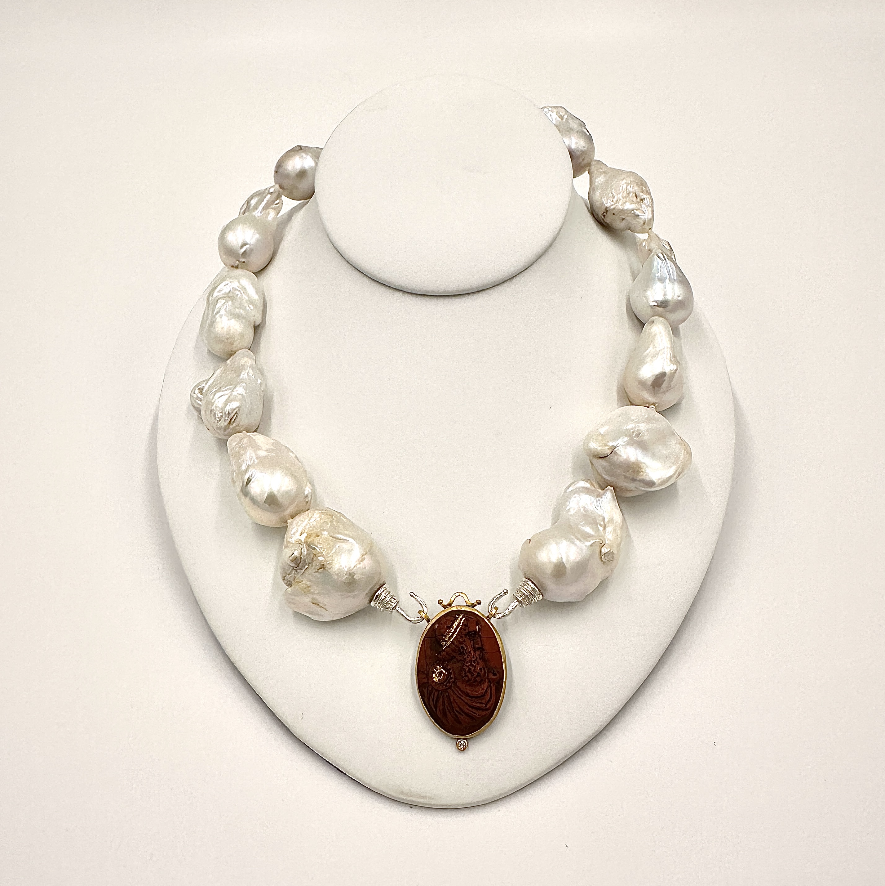Image 2 for 24 Karat Solid Gold and Sterling Silver Oxidized Centerpiece