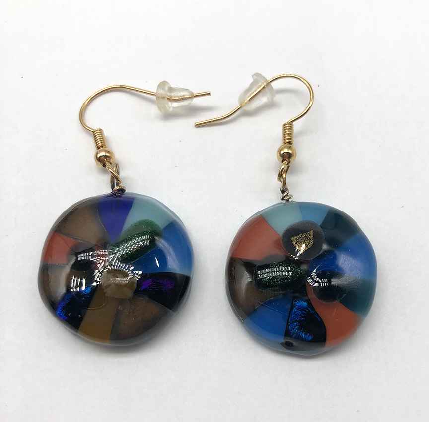 Fierce and Strong Fused Glass Earrings