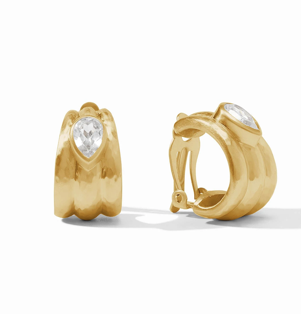 Image of Cirque Cubic Zirconia Clip Earrings by Julie Vos