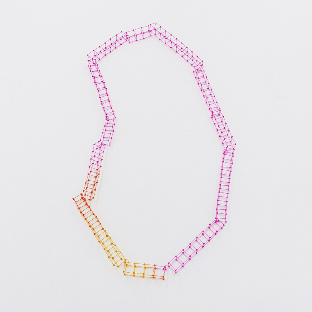 Necklace Color_Pink Yellow by Floor Mommersteeg
