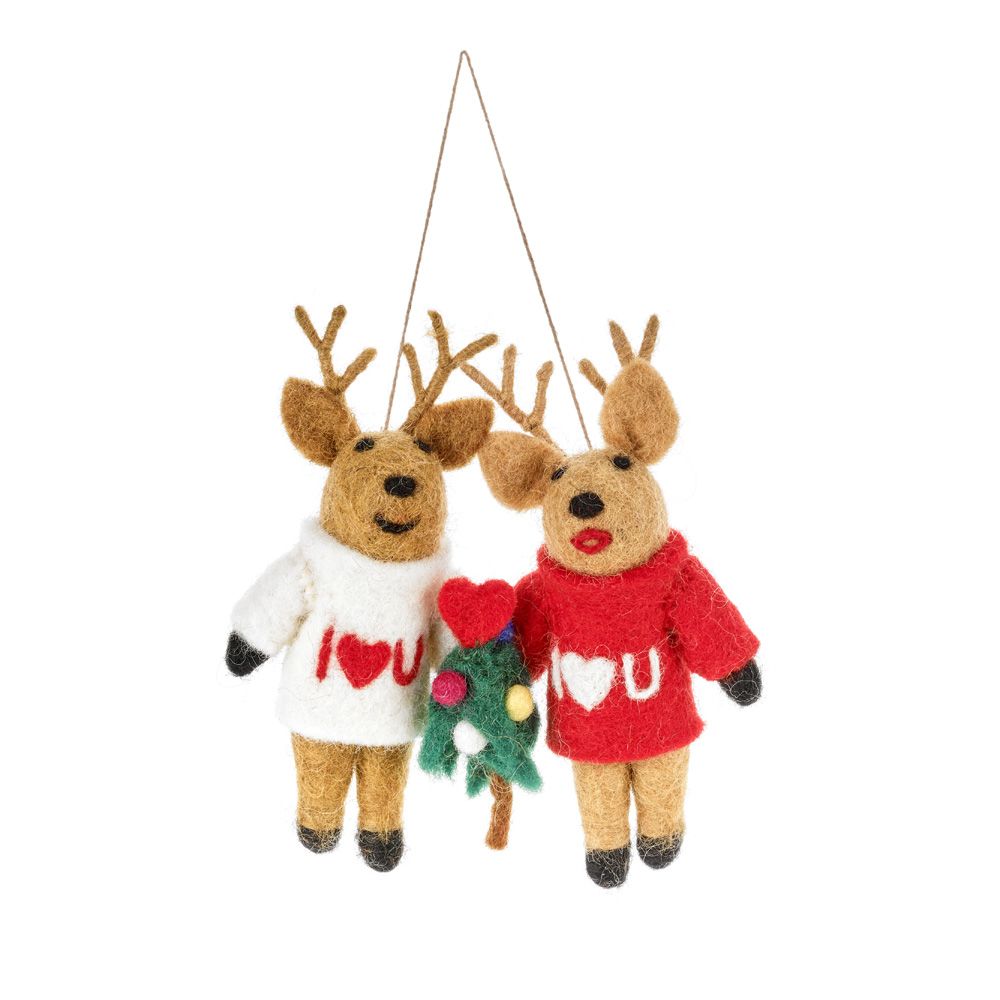 I Love You, Deer - Handmade Felt Ornament