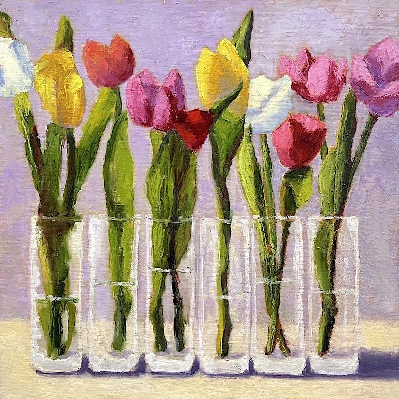 Image of Row of Tulips by Pat Doherty