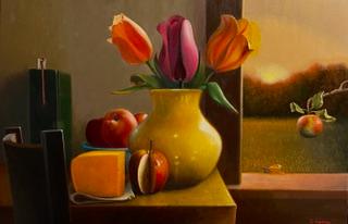 Kitchen Arrangement at Dawn/Apples and Cheese