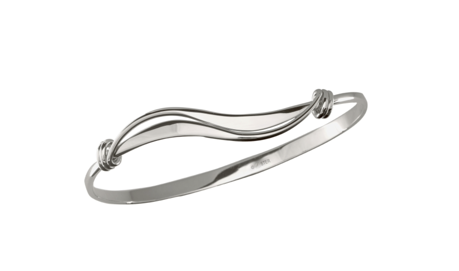 Wave Bracelet, Sterling Silver - Ladies Medium