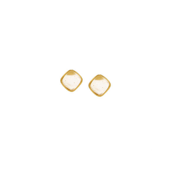 Image 1 for Bubble Diamonds Post Earrings in Frosted Clear Bubble Diamonds Post Earrings in Frosted Clear