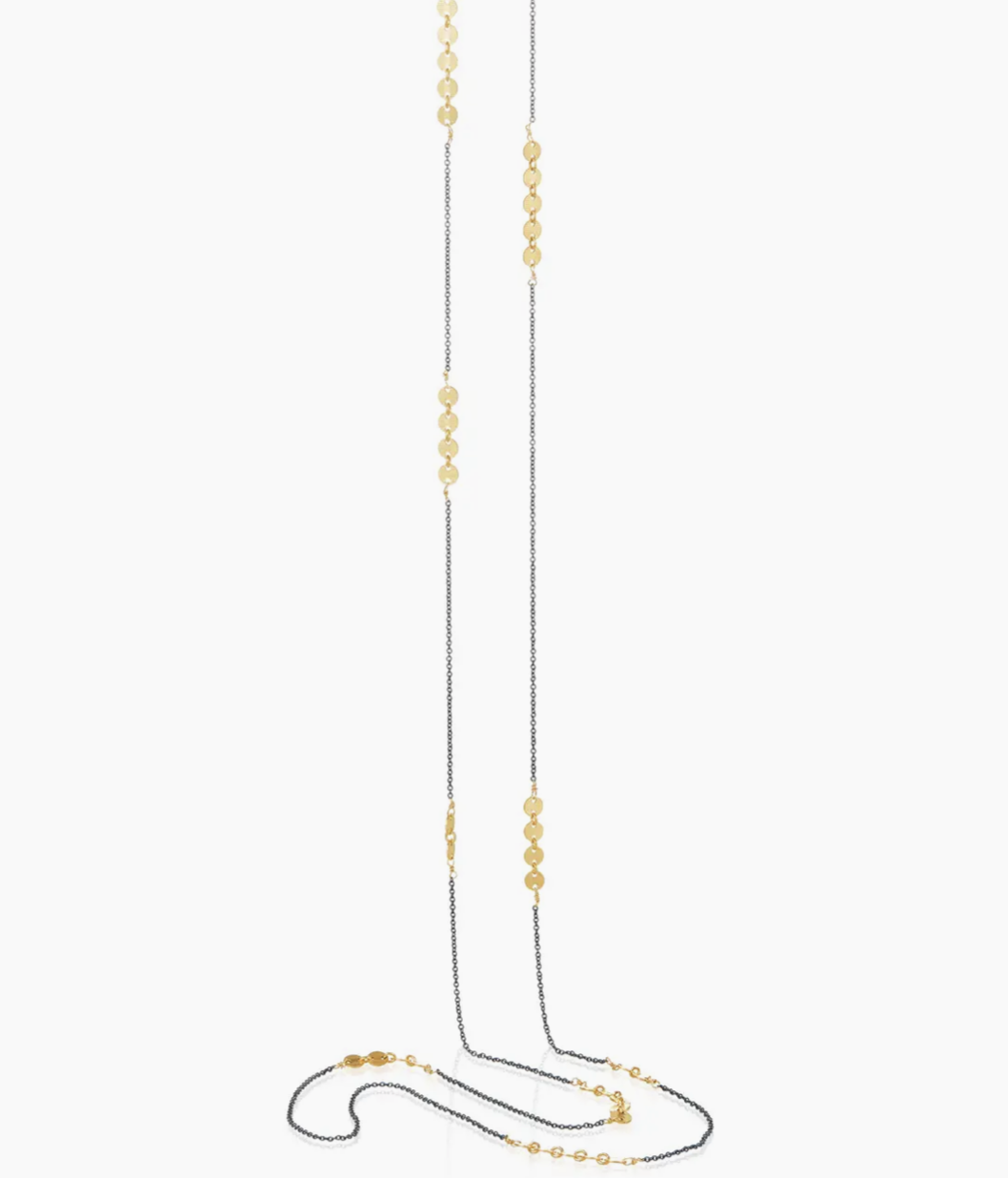 Image of Mixed Metal Coin Charm Necklace by Mabel Chong