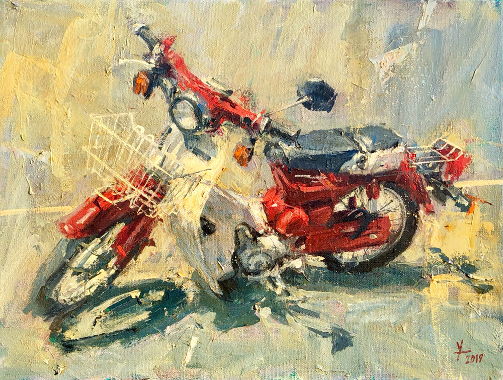 Red Honda Scooter 002 by  Donald Yatomi - Masterpiece Online