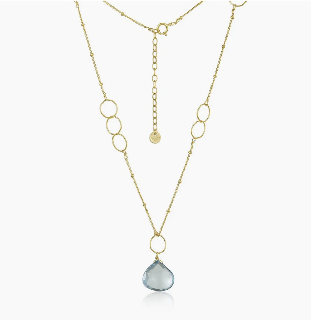 Image of Jennifer Gem Necklace, Blue Topaz by Mabel Chong