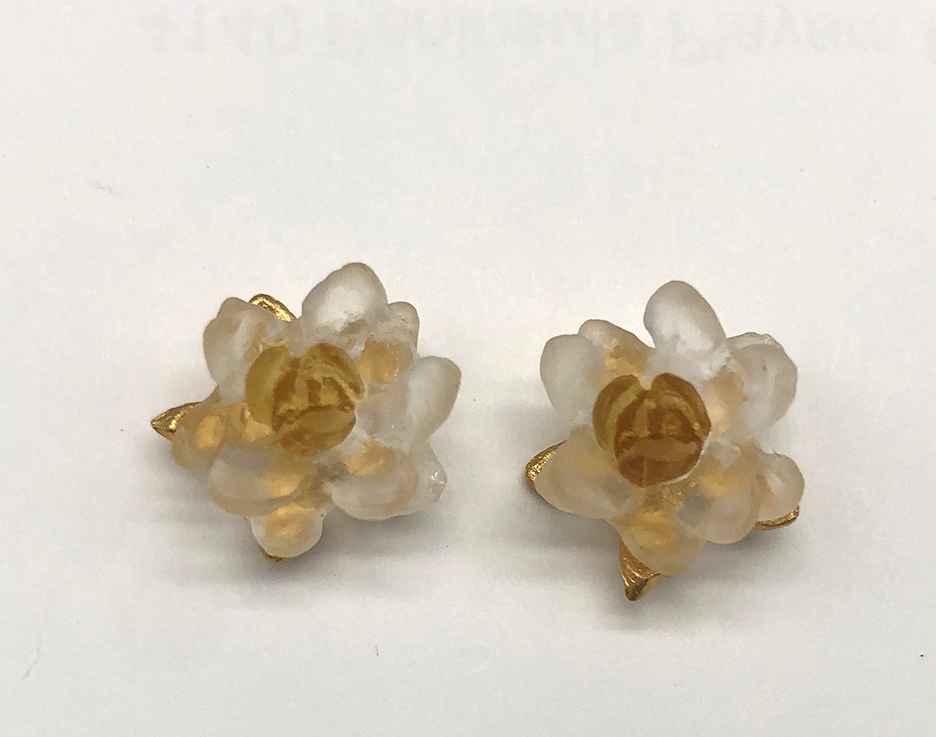 Image 1 for Small Waterlily Post Earrings 1/2 Small Waterlily Post Earrings 1/2