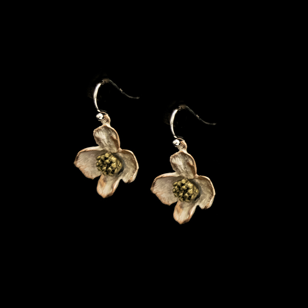 Image of Dogwood Wire Drop Earrings by Michael Michaud