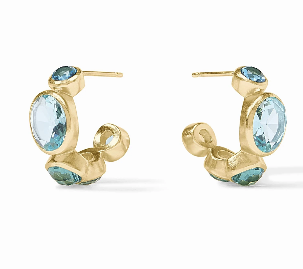 Image of Bahamian Blue Kaleidoscope Hoops by Julie Vos