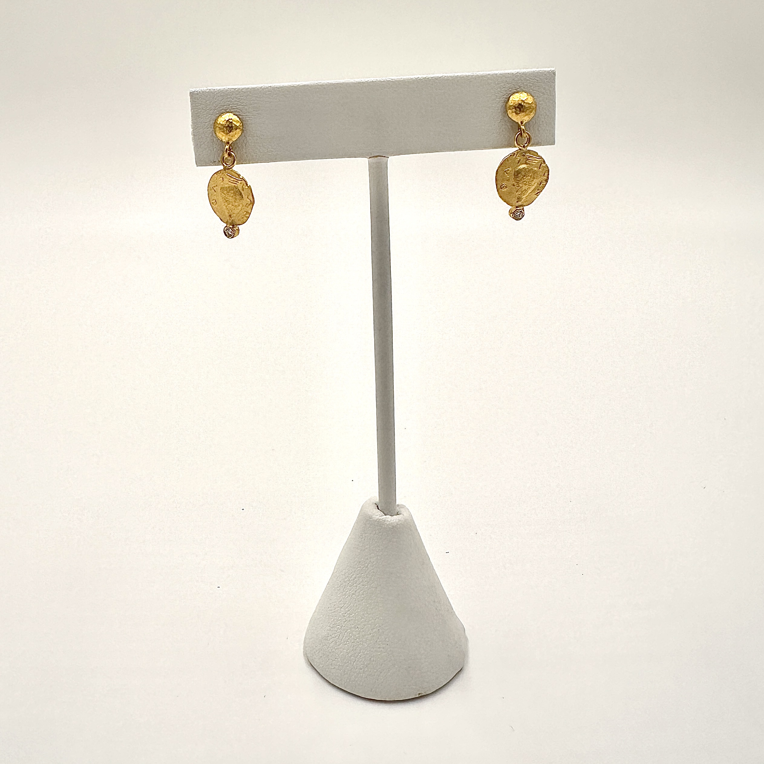 Image of 24 Karat Gold Diamond Earrings by Marcia McDonough