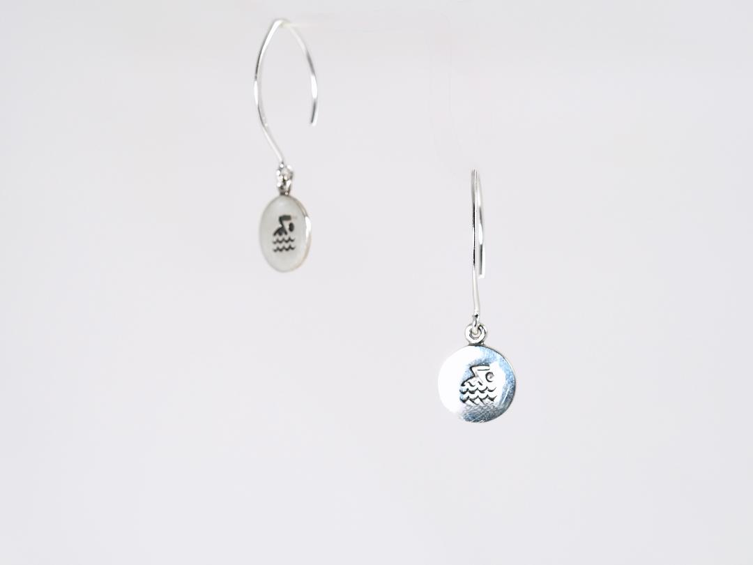 Image of Sterling Swimmer Earrings by Barbara Rand